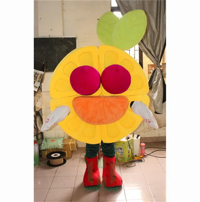 Vendita calda adulti Unisex personaggio dei cartoni animati frutta arancione costumi mascotte