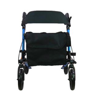 รถช่วยเดินแบบพับได้ ทำจากอลูมิเนียมอัลลอยด์ สำหรับผู้สูงอายุ พร้อมเบรกแบบดิสก์ ที่วางไม้เท้า รับน้ำหนักได้ 120 กก. - ได้รับมาตรฐาน CE อุปกรณ์บำบัดฟื้นฟู - Product Image 3