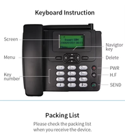 Téléphone Fixe Sans Fil GSM 2025 Tendance, Téléphone de Bureau FWP à Carte SIM avec Radio FM pour Usage Professionnel