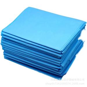 ผ้าปูเตียงแบบใช้แล้วทิ้ง ฮงดา สีฟ้า ผลิตจากผ้าไม่ถักทอ ขนาด 40x40 ถึง 80x180 ซม. สำหรับการตรวจทางการแพทย์และการผ่าตัด - Product Image 1