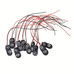 10cm 9V pin <span class=keywords><strong>Clip</strong></span> nối khóa I Loại kết nối cáp 9V pin chủ <span class=keywords><strong>clip</strong></span> Snap dây kết nối - Product Image 2