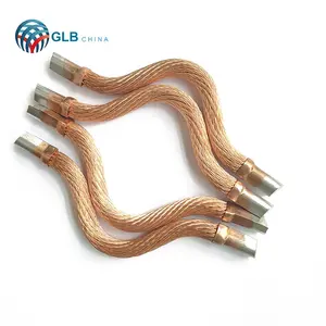 Flexible Tined Copper Braided Strip With Terminals Copper Braided Tape