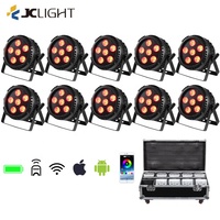 Batería al aire libre Powered Led Par Light 6x18W Rgbwa UV 6in1 Parled IP65 Uplights inalámbricos para fiesta de boda