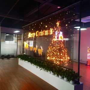 4000nitsO Self Adhesive Led Transparent <b>Display</b> Film Screen Flexible Transparency Crystal Led Window for Shopping Mall Glass - Product Image 2