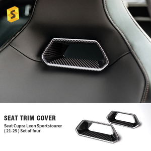 Cubierta de Asiento de Fibra de Carbono Real Shasha para <span class=keywords><strong>Seat</strong></span> Cupra <span class=keywords><strong>Leon</strong></span> <span class=keywords><strong>Sportstourer</strong></span> 2021-2025 - Product Image 2