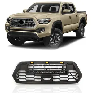 Spedking New 4x4 Pickup Accessories Front Grill With Side LED Light FOR For Toyota Tacoma 2018 2019 2020 2021 Grill