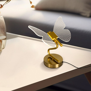 Modern Minimalist Simple Iron Butterfly Shade LED Table <b>Lamp</b> with Multi-Color Temperature (3500K-6000K) Home & Hotel Decor - Product Image 5