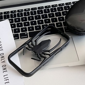 Funda de teléfono de TPU suave con diseño de araña y galvanoplastia de moda para iPhone 12 Pro Max 13 14 15 16 17 Pro, cubierta trasera con disipación de calor - Product Image 3