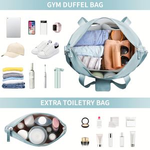 Sac de voyage cosmétique en gros, grand sac à roulettes de 21 pouces, ensemble de 2 pièces avec compartiment à chaussures, sac de voyage - Product Image 4