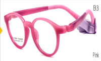Lunettes optiques pour enfants, écologiques, transparentes et colorées, monture intégrale, forme bleue, rose, violette, design tendance, dessin animé, monture simple