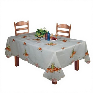 Protectores de Mesa de Té Impermeables de Lino Gris Estilo Chino Vintage con Jacquard Bordado de Alta Densidad Estilo Palacio Europeo - Product Image 1