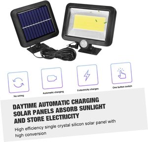 Lampe murale solaire LED COB pour jardin extérieur avec capteur de lumière, étanche IP65, 30W, économie d'énergie, CRI élevé 90, 6000K, lumière du jour, dimmable - Product Image 6
