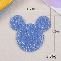 Patch bricolage en gros fer sur strass patchs de tête de souris pour vêtements