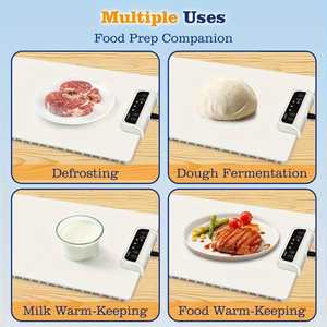 24x15 in Electric Warming <b>Tray</b>:Full Surface Heating <b>Tray</b> for Food,3 Temperature <b>Settings</b> Food Warmer Mat - Product Image 4