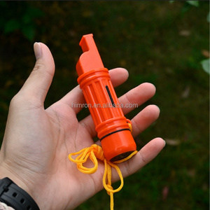 Silbato de Supervivencia Cinco en Uno de Material ABS Naranja para Exteriores, Silbato Multifuncional que Combina Silbato, Fuente de Fuego y Brújula - Product Image 2
