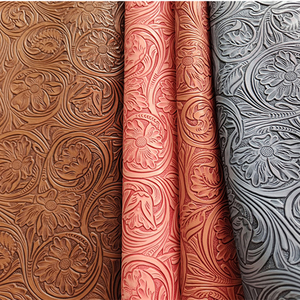 1mm vết sưng kết cấu Retro 3D khắc hoa hồng mô hình dập nổi PVC tổng hợp giả da cuộn cho túi xách tự làm ví - Product Image 2