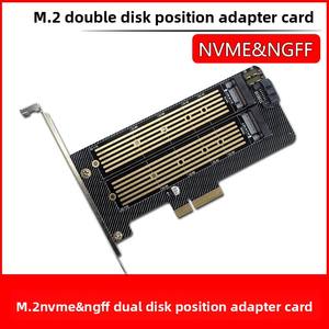 <span class=keywords><strong>M</strong></span>.<span class=keywords><strong>2</strong></span> NVMe NGFF SSD إلى PCIE SATA محول ثنائي القرص يدعم MKey BKey ، مع - Product Image 5