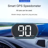 HUD Portable Unit Multi-Function GPS Speedometer with LCD Speed/Clock/Fuel Consumption Display TFT Screen X2 Head-Up Display
