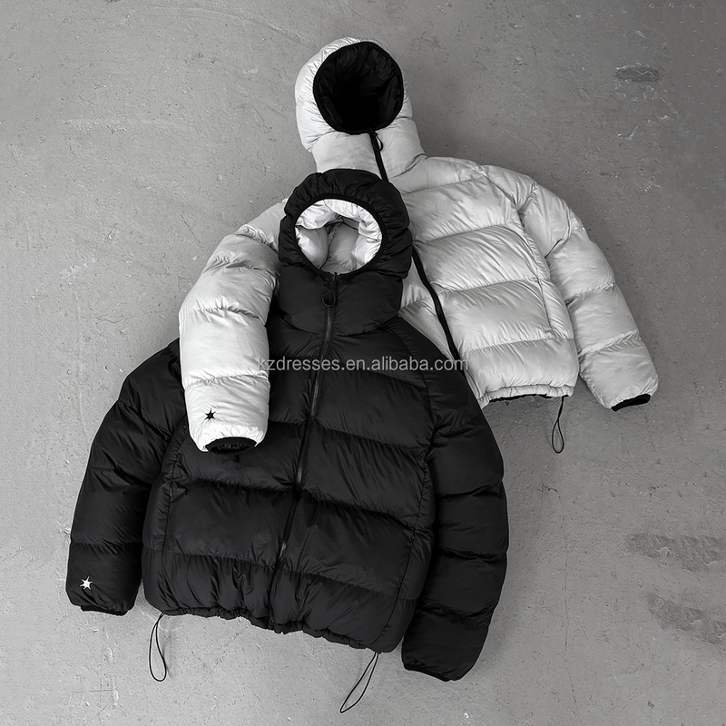 Custom Boxy Cropped Bubble Mens Coats