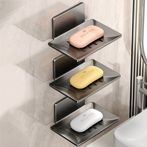 Étagère murale en métal aluminium <span class=keywords><strong>pour</strong></span> <span class=keywords><strong>savon</strong></span> à main Étagères murales <span class=keywords><strong>pour</strong></span> salle <span class=keywords><strong>de</strong></span> bain Boîte à <span class=keywords><strong>savon</strong></span> <span class=keywords><strong>de</strong></span> toilette domestique - Product Image 6