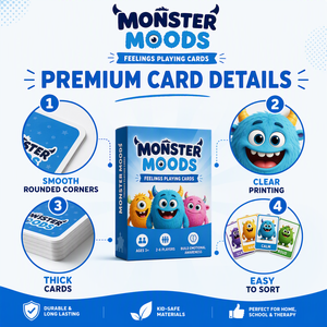 Cartes à Jouer Personnalisées Premium Édition Émotions Monstres pour Enfants |   Boîte <span class=keywords><strong>en</strong></span> carton éducative pour l'apprentissage de l'intelligence émotionnelle <span class=keywords><strong>en</strong></span> famille - Product Image 3