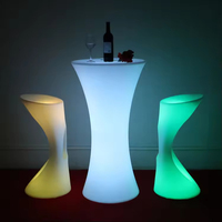 Chaise de bar LED de luxe à énergie solaire, tabouret lumineux pour mobilier de boîte de nuit, jardin, patio, mariages, événements, sièges lumineux
