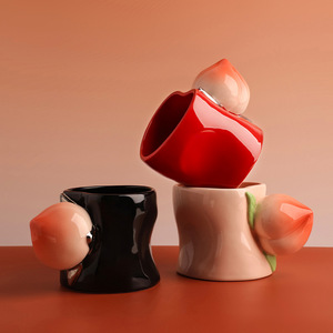 Seaygift Business Creative Fruit Peach <span class=keywords><strong>Taza</strong></span> de agua de cerámica Modern Home Office Drinkware <span class=keywords><strong>Taza</strong></span> para <span class=keywords><strong>regalo</strong></span> de cumpleaños <span class=keywords><strong>original</strong></span> Idea - Product Image 6