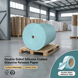 Rotolo Jumbo di Carta Siliconata Bilaterale Personalizzata OEM all'Ingrosso per Nastro Adesivo Bifacciale - Product Image 1