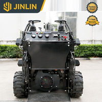 Chargeuse compacte à direction par dérive à 4 roues avec transmission hydraulique |   Mini-chargeur directement de l'usine OEM avec une forte puissance de levage