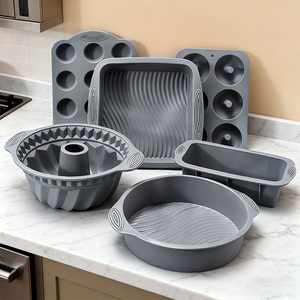 Silicone nhà bếp Baking Nguồn cung cấp thiết lập khuôn mẫu bánh, Tấm nướng bánh, chảo bánh rán, Silicone Muffin Pan, Bánh Pan và Cupcake - Product Image 2