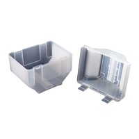 Boîte de transport antistatique MSK pour plaquettes de silicium de 12 pouces, conteneur octogonal en PP, cadre de transport pour plaquettes de silicium, noir transparent