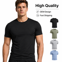 T-shirt de sport pour homme respirant, en tissu extensible doux, avec logo imprimé sur mesure de haute qualité, idéal pour la course à pied et la gym