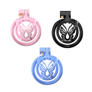 <span class=keywords><strong>Mini</strong></span> plat en plastique esclave mâle dispositif de chasteté Cock Bondage Cage avec 5 anneaux jouets sexuels pour adultes pour hommes - Product Image 2