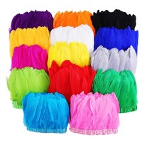 Frange décorative en plumes d'oie teintes de 15-18 cm, accessoire vestimentaire, plumes d'ailes d'ange pour costumes, marque SJH