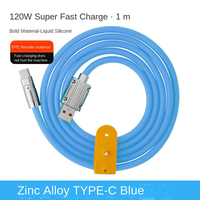 Kabel Usb Tipe C Kabel Data Pengisian Daya Super Cepat, Kabel Pengisian Cepat Tebal dari Paduan Seng dan Karet Silikon untuk Android