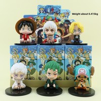 Figurines décoratives en PVC Q-Style Luffy Zoro Ace fabriquées en usine, thème film et télévision japonais, pour ornements, vente en gros