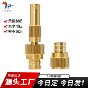 Guoma Ruixiang Brass Nozzle 1.0mm Port Straight Spray Car Wash Garden Water Gun High Pressure Hose <b>Adapter</b> - Product Image 4