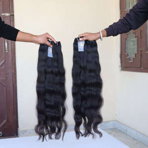 High Quality Indian Virgin Hair Vendors Double Drawn <b>Body</b> <b>Wave</b> Straight and Loose Deep Curl Bundles From the Temple - Product Image 2