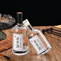 Bouteilles en verre mini transparentes personnalisées pour spiritueux, liqueurs et emballages de parfums avec service d'étiquetage OEM