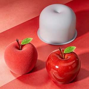 Moule à gâteau en silicone de qualité alimentaire en forme de pomme, moule à pâtisserie pour fondant, chocolat, bonbons, décoration de desserts - Product Image 1