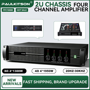 Amplificador de Potencia Profesional Paulkitson PFC10000, 4 Canales, 2X1300W, 2U, Clase <span class=keywords><strong>TD</strong></span>, Metálico - Product Image 1