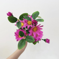 Ramo de Margaritas Artificiales Multicolores, Flores Artificiales de Tallo Único para Decoración de Tiendas, Decoración para el Hogar y Bodas