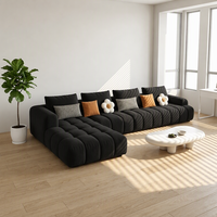 Ensemble de canapés modulaires de style simple et moderne, design en forme de L, rembourrés en éponge, doux et confortables pour la maison et l'hôtel