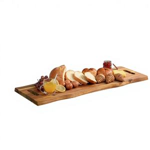 Planche à découper en bois faite à la main avec poignée antidérapante, non toxique, facile à nettoyer, passe au lave-vaisselle - Product Image 1