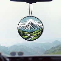 Désodorisants de voiture en papier personnalisables (logo/texte), tablettes parfumées, décorations suspendues pour rétroviseur, accessoires de voiture, pendentifs intérieurs