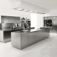 Vente en gros d'armoires de cuisine en acier inoxydable personnalisées Systèmes de cuisine modulaires Solutions pour barbecue à domicile