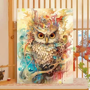 Kit de Pintura Digital de Animales Hechos a Mano para Aliviar el Estrés, Kit de Pintura Acrílica en Lienzo para Principiantes, para Decoración de Paredes Creativa - Product Image 4