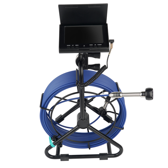 Portable 4.3-inch IPS Display HD 50m Cable IP68 Sewer Camera System 2X Digital Zoom White LED Illumination Industrial Endoscope