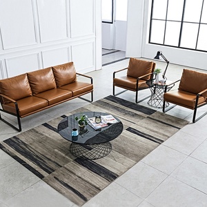 Fabricants de canapés de bureau modulaires inclinables en tissu avec pieds en métal nordique, meubles en cuir véritable - Product Image 3