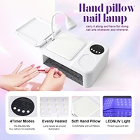 Lampe UV LED 268W 3-en-1 pour salon de manucure avec coussin repose-main et séchoir à gel infrarouge à capteur